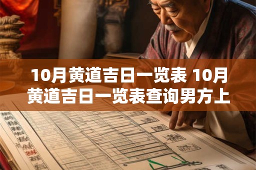 10月黄道吉日一览表 10月黄道吉日一览表查询男方上女方下葬