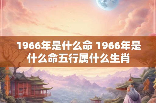 1966年是什么命 1966年是什么命五行属什么生肖