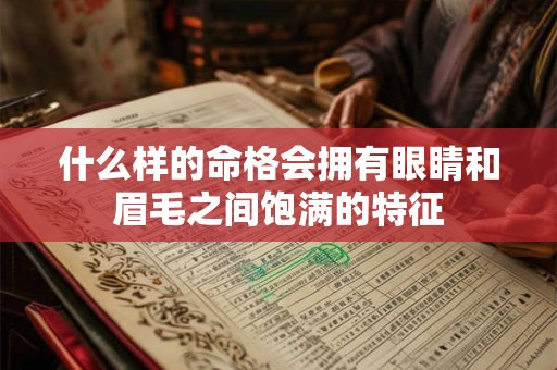 什么样的命格会拥有眼睛和眉毛之间饱满的特征