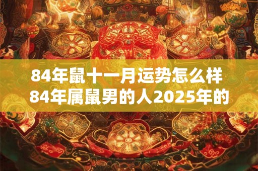 84年鼠十一月运势怎么样 84年属鼠男的人2026年的运势及运程 84年鼠十一月运势怎么样 84年属鼠男的人2026年的运势及运程