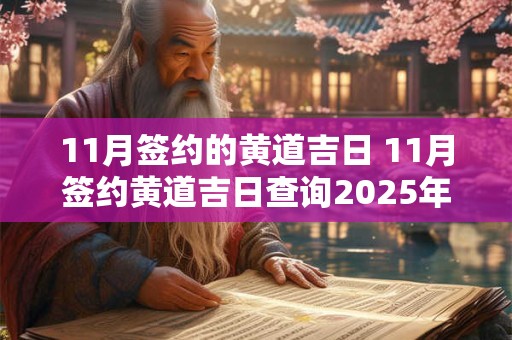 11月签约的黄道吉日 11月签约黄道吉日查询2025年