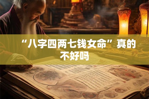 “八字四两七钱女命”真的不好吗 “八字四两七钱女命”真的不好吗