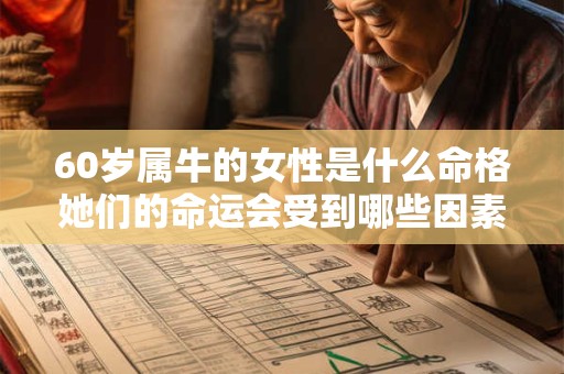60岁属牛的女性是什么命格她们的命运会受到哪些因素影响