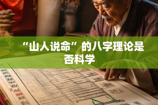 “山人说命”的八字理论是否科学