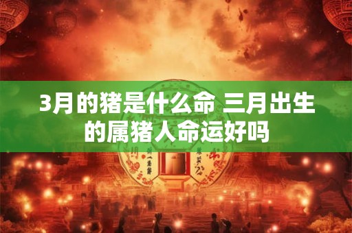 3月的猪是什么命 三月出生的属猪人命运好吗