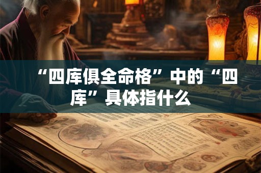 “四库俱全命格”中的“四库”具体指什么