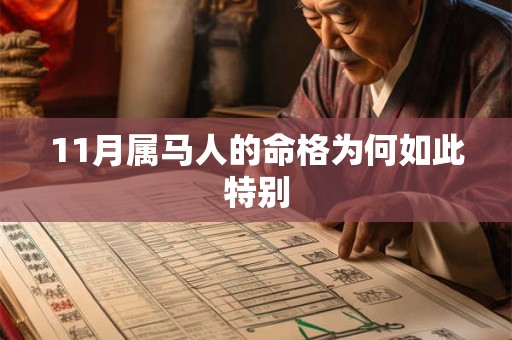 11月属马人的命格为何如此特别