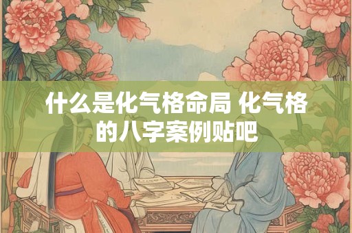 什么是化气格命局 化气格的八字案例贴吧