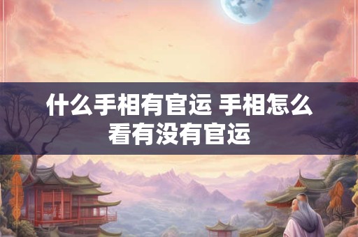 什么手相有官运 手相怎么看有没有官运