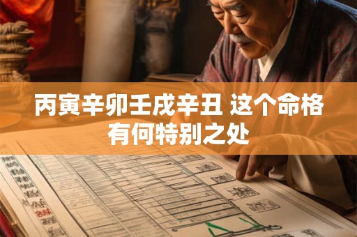 丙寅辛卯壬戌辛丑 这个命格有何特别之处