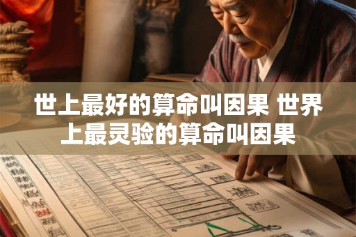 世上最好的算命叫因果 世界上最灵验的算命叫因果