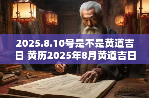 2025.8.10号是不是黄道吉日 黄历2025年8月黄道吉日查询