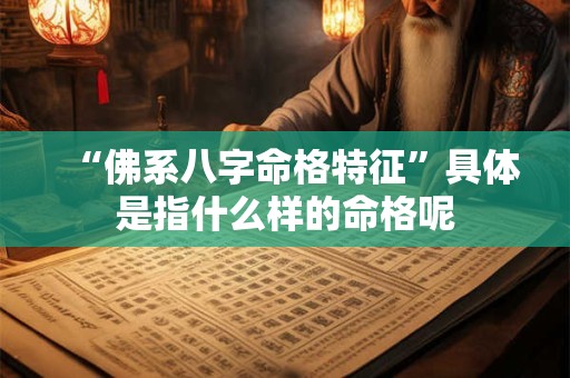 “佛系八字命格特征”具体是指什么样的命格呢