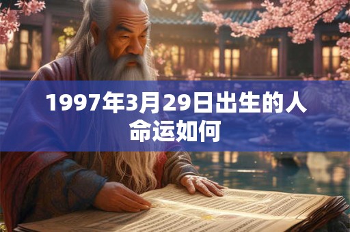 1997年3月29日出生的人命运如何