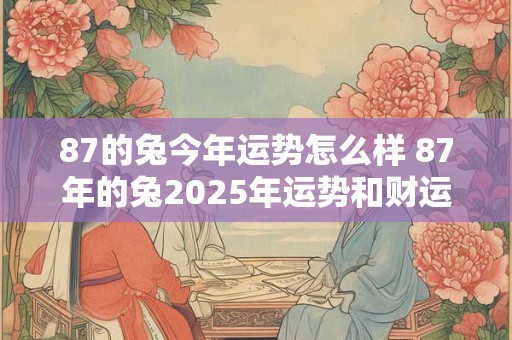 87的兔今年运势怎么样 87年的兔2025年运势和财运怎么样