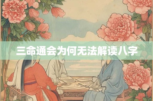 三命通会为何无法解读八字