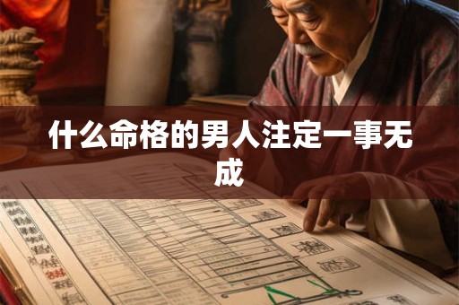 什么命格的男人注定一事无成