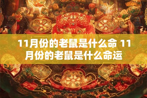 11月份的老鼠是什么命 11月份的老鼠是什么命运 11月份的老鼠是什么命 11月份的老鼠是什么命运