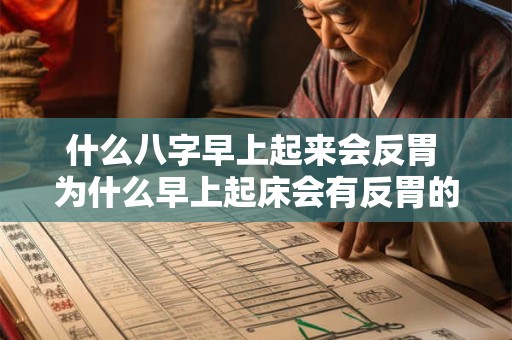 什么八字早上起来会反胃 为什么早上起床会有反胃的感觉