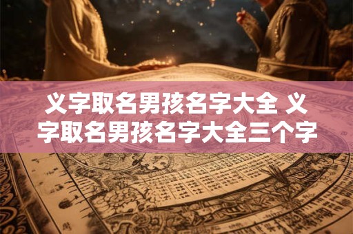 义字取名男孩名字大全 义字取名男孩名字大全三个字