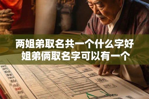 两姐弟取名共一个什么字好 姐弟俩取名字可以有一个字相同吗