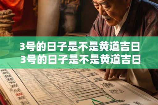 3号的日子是不是黄道吉日 3号的日子是不是黄道吉日呀
