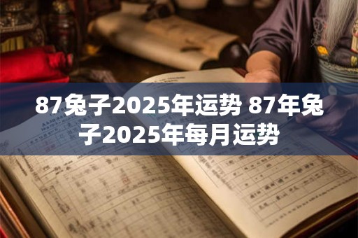 87兔子2025年运势 87年兔子2025年每月运势