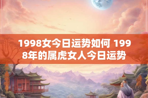 1998女今日运势如何 1998年的属虎女人今日运势