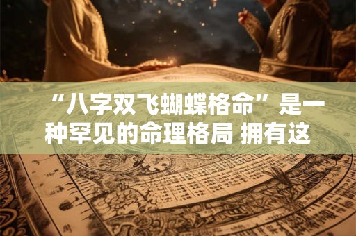 “八字双飞蝴蝶格命”是一种罕见的命理格局 拥有这种命格的人命运如何 “八字双飞蝴蝶格命”是一种罕见的命理格局 拥有这种命格的人命运如何
