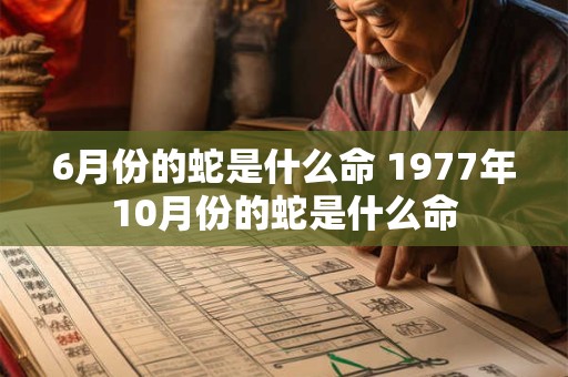 6月份的蛇是什么命 1977年10月份的蛇是什么命