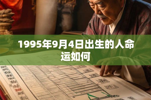 1995年9月4日出生的人命运如何