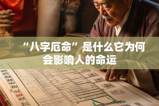 “八字厄命”是什么它为何会影响人的命运