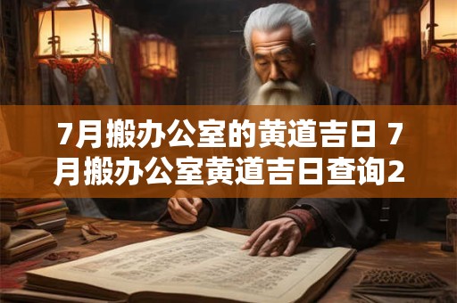 7月搬办公室的黄道吉日 7月搬办公室黄道吉日查询2025年