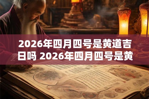 2026年四月四号是黄道吉日吗 2026年四月四号是黄道吉日吗为什么
