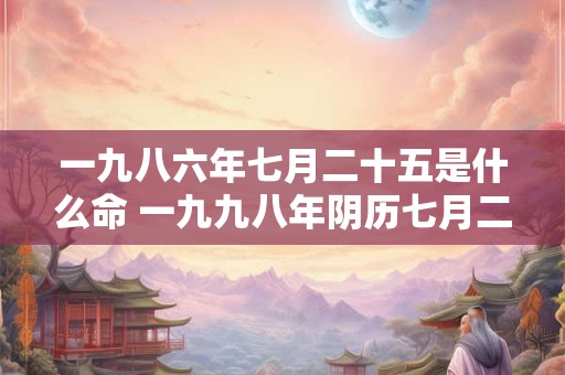 一九八六年七月二十五是什么命 一九九八年阴历七月二十七阳历多少
