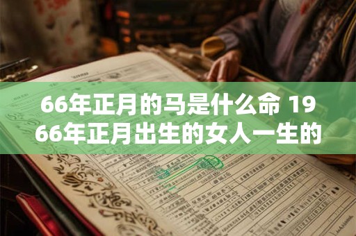 66年正月的马是什么命 1966年正月出生的女人一生的运气