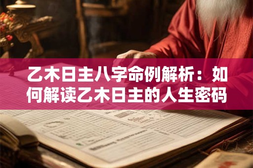 乙木日主八字命例解析：如何解读乙木日主的人生密码