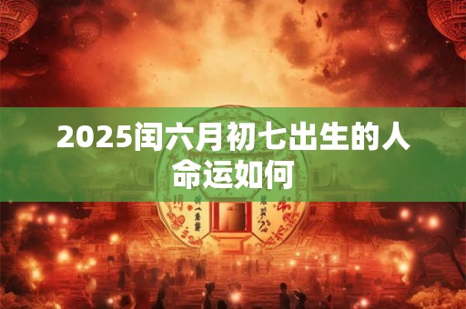 2025闰六月初七出生的人命运如何