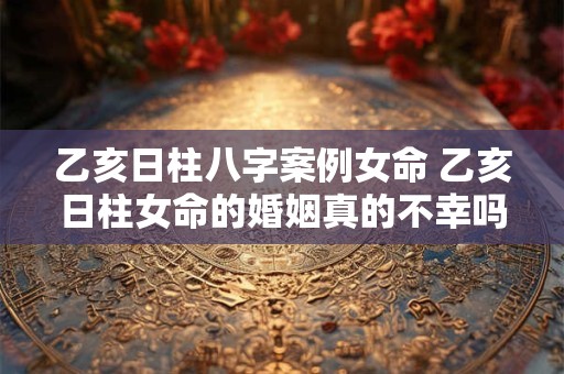 乙亥日柱八字案例女命 乙亥日柱女命的婚姻真的不幸吗