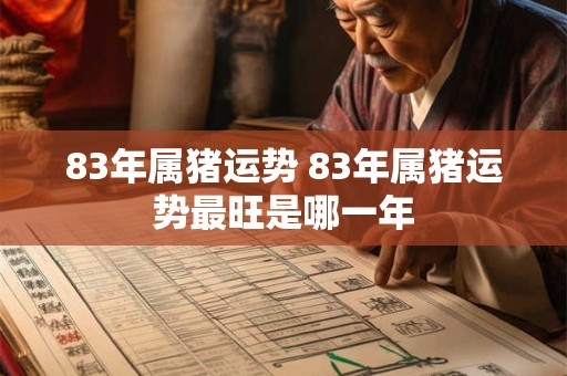 83年属猪运势 83年属猪运势最旺是哪一年