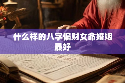 什么样的八字偏财女命婚姻最好