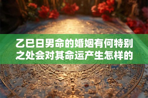 乙巳日男命的婚姻有何特别之处会对其命运产生怎样的影响
