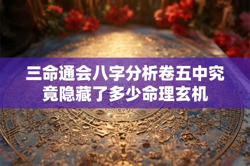三命通会八字分析卷五中究竟隐藏了多少命理玄机 三命通会八字分析卷五中究竟隐藏了多少命理玄机