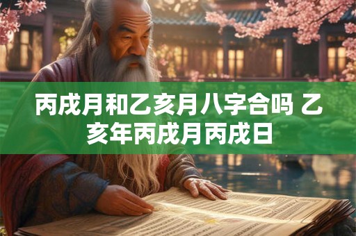 丙戌月和乙亥月八字合吗 乙亥年丙戌月丙戌日