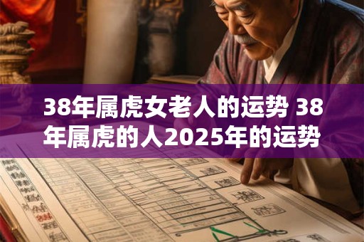 38年属虎女老人的运势 38年属虎的人2025年的运势及运程