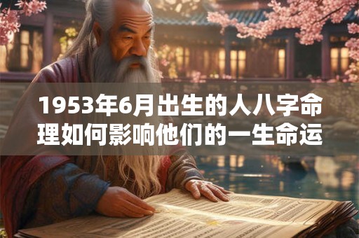 1953年6月出生的人八字命理如何影响他们的一生命运