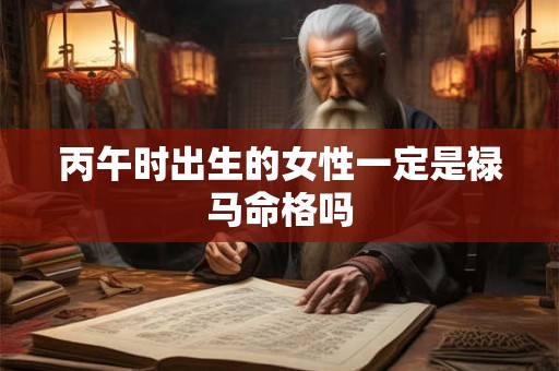 丙午时出生的女性一定是禄马命格吗
