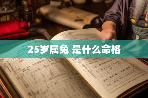 25岁属兔 是什么命格