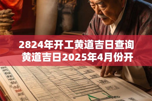 2824年开工黄道吉日查询 黄道吉日2026年4月份开工黄道吉日查询
