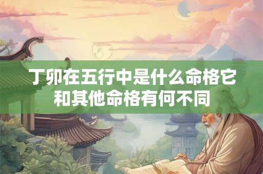 丁卯在五行中是什么命格它和其他命格有何不同
